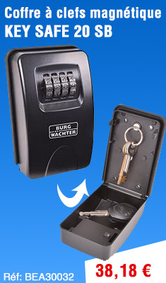 Coffre à clefs BURG WAECHTER magnétique KEY SAFE 20 SB - 38000