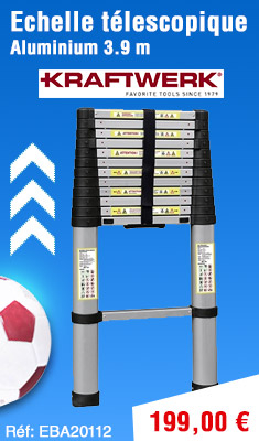 Echelle télescopique KRAFTWERK Aluminium 3.9 m - 3986