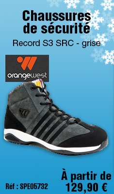 Chaussures de sécurité ORANGE WEST Record S3 SRC - grise - 645222