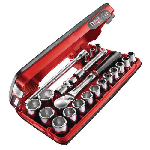 Douille Facom 1/2" Long 6 Pans 27mm - Pour Clé à Choc, Profil Convexe - 3