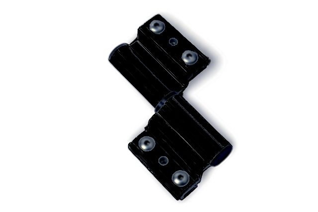 Paumelle porte lourde alu FAPIM - noir ral 9005 - pour jeu
