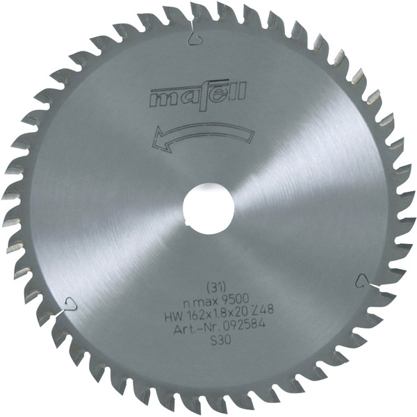 Lame De Scie Circulaire HM 216x2.8x30mm - 80 Dents Alternées Négatives | Pour Coupes Fines Bois & PVC