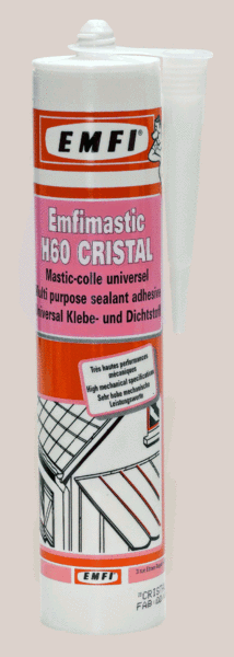 Mastic polymère EMFI Emfimastic MS60 - Blanc - Cartouche de 290 ml - Lot de 25 - 75044BE001
