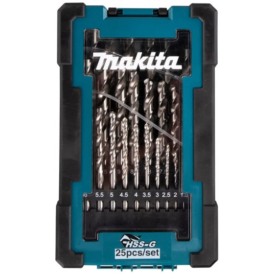 Coffret de 25 forets à métaux HSS meulés TITANIUM