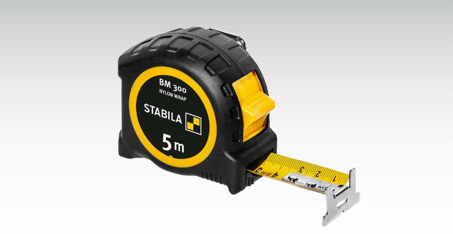STABILA BM 100 Mètre Ruban De Poche 5 M Avec échelle Métrique, Boîtier