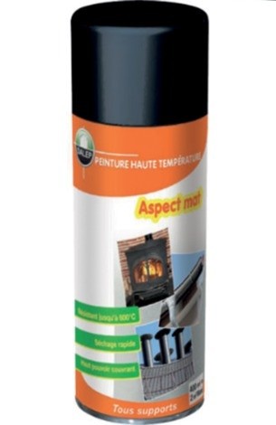 Bombe De Peinture MOTIP M04031 Haute Température Noir 400 Ml - Roady