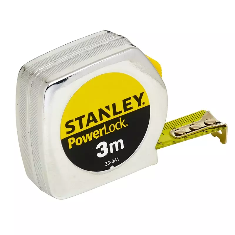Mesure STANLEY Powerlock classic métal - 3m x 19 mm - 0-33-041