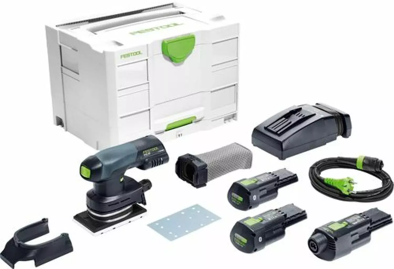 Set ponceuse vibrante hybride RTSC 400 3.0 I-SET - FESTOOL - avec 2 batteries 18V 3.0Ah - chargeur - accessoires - Systainer - 578133 Set ponceuse vibrante hybride RTSC 400 3.0 I-SET - FESTOOL - avec 2 batteries 18V 3.0Ah - chargeur - accessoires - Systainer - 578133