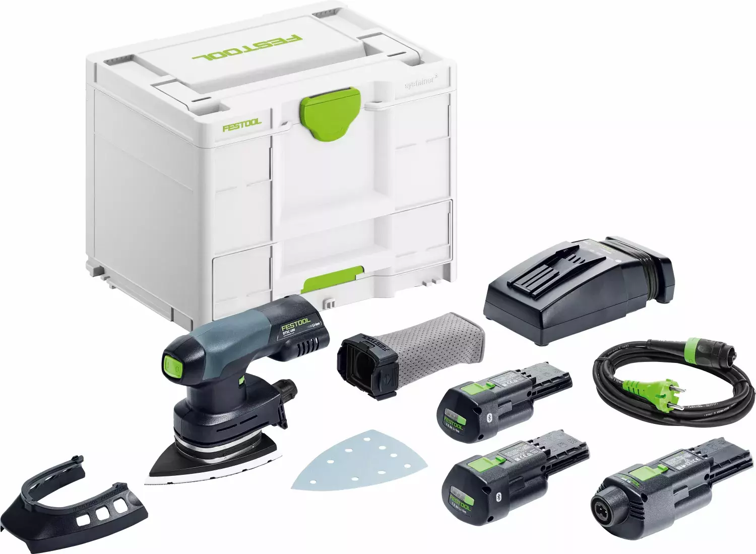 Ponceuse delta sans fi DTSC 400 3.0 I-Set - FESTOOL - avec 2 batteries 18V 3.0 Ah - chargeur - Systainer - Ponceuse delta sans fi DTSC 400 3.0 I-Set - FESTOOL - avec 2 batteries 18V 3.0 Ah - chargeur - Systainer -