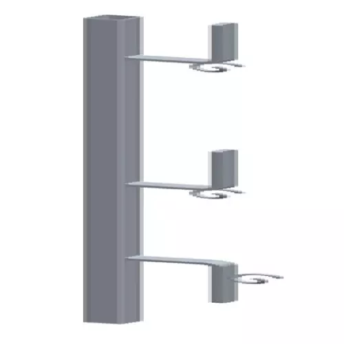 Potelet porte filet 1m et lisses carré 30mm x 30mm x 1,20m - DIMOS - 020139 Potelet porte filet 1m et lisses carré 30mm x 30mm x 1,20m - DIMOS - 020139