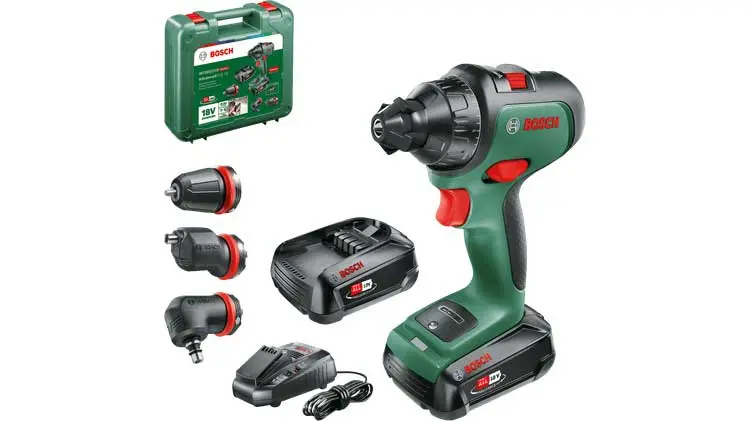 Perceuse-visseuse BOSCH AdvancedDrill 18 + 3 mandrins +2 batterie 2,5 Ah + chargeur - 06039B5008