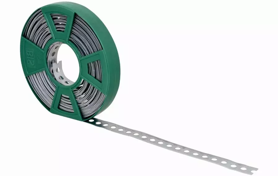 Bande de montage WALRAVEN acier bords droits (gs) - 17 x 1.0 mm - 10 mètre - 0830017
