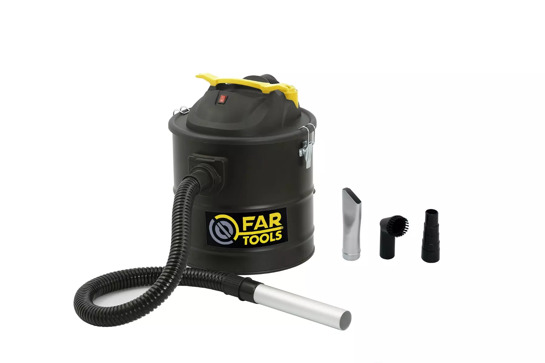 Aspirateur vide cendres à décolmatage - 1000 W - Spécial poêles à granules - Cuve en métal 15 L - FAR TOOLS - 101083