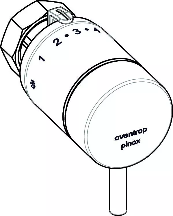 Thermostat «pinox H» OVENTROP M30 x 1,5 - Blanc - 1012166