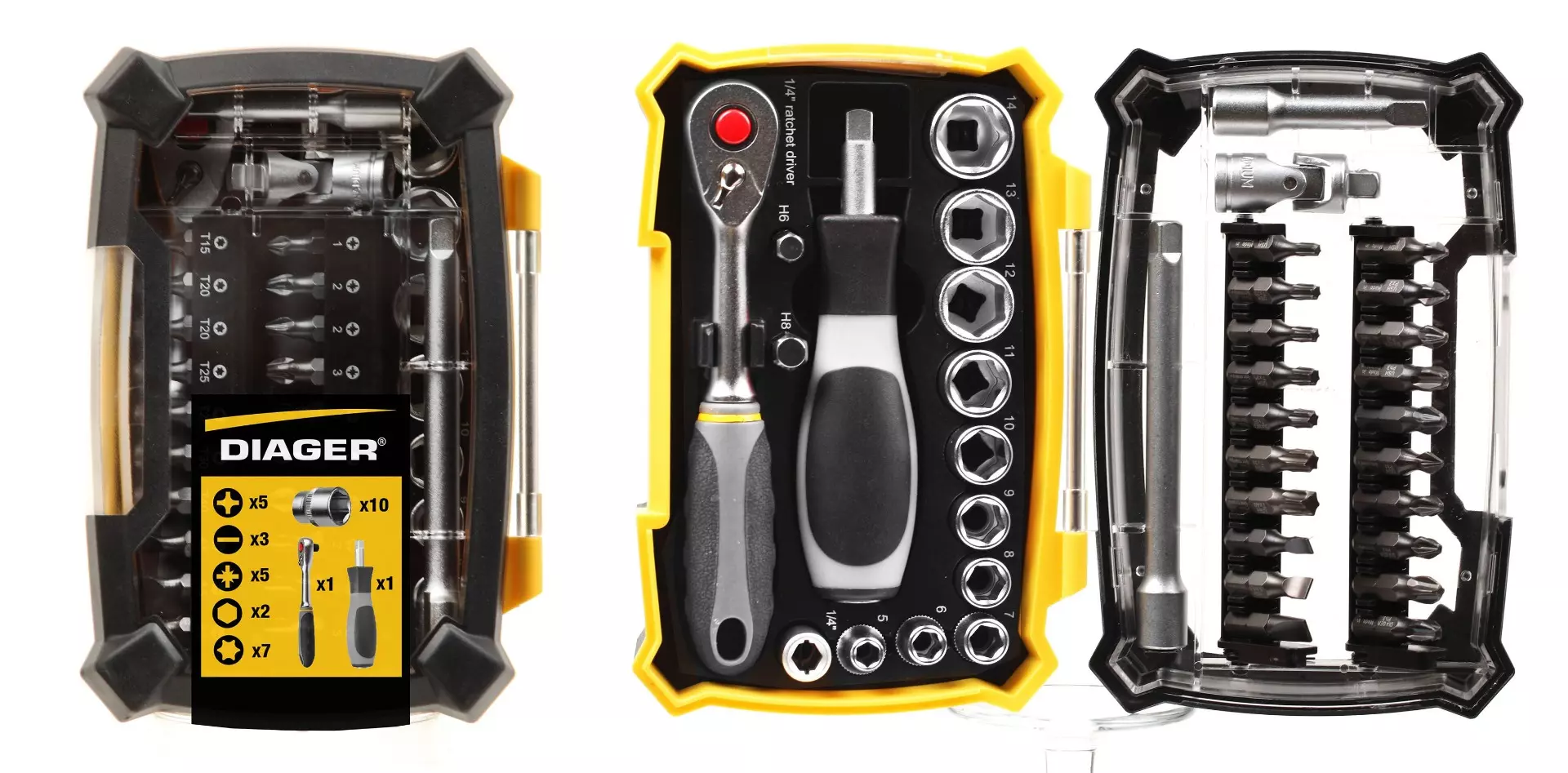 Coffret embouts douilles +acc 36pces - DIAGER - 6000c Coffret embouts douilles +acc 36pces - DIAGER - 6000c