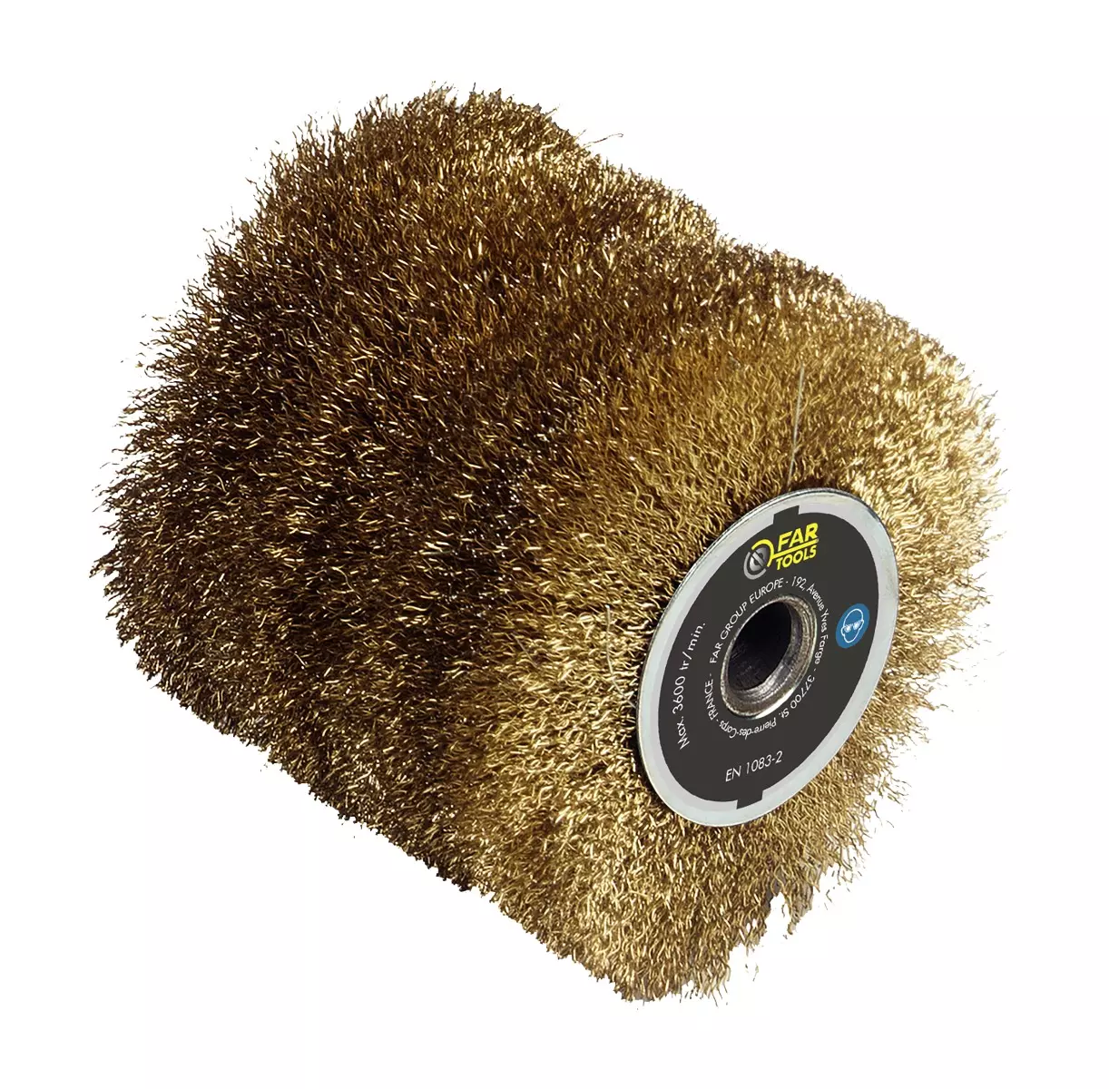Brosse fil laitonnée 0,3 mm FAR TOOLS Ø 120 mm L 100 mm - 110885 Brosse fil laitonnée 0,3 mm FAR TOOLS Ø 120 mm L 100 mm - 110885