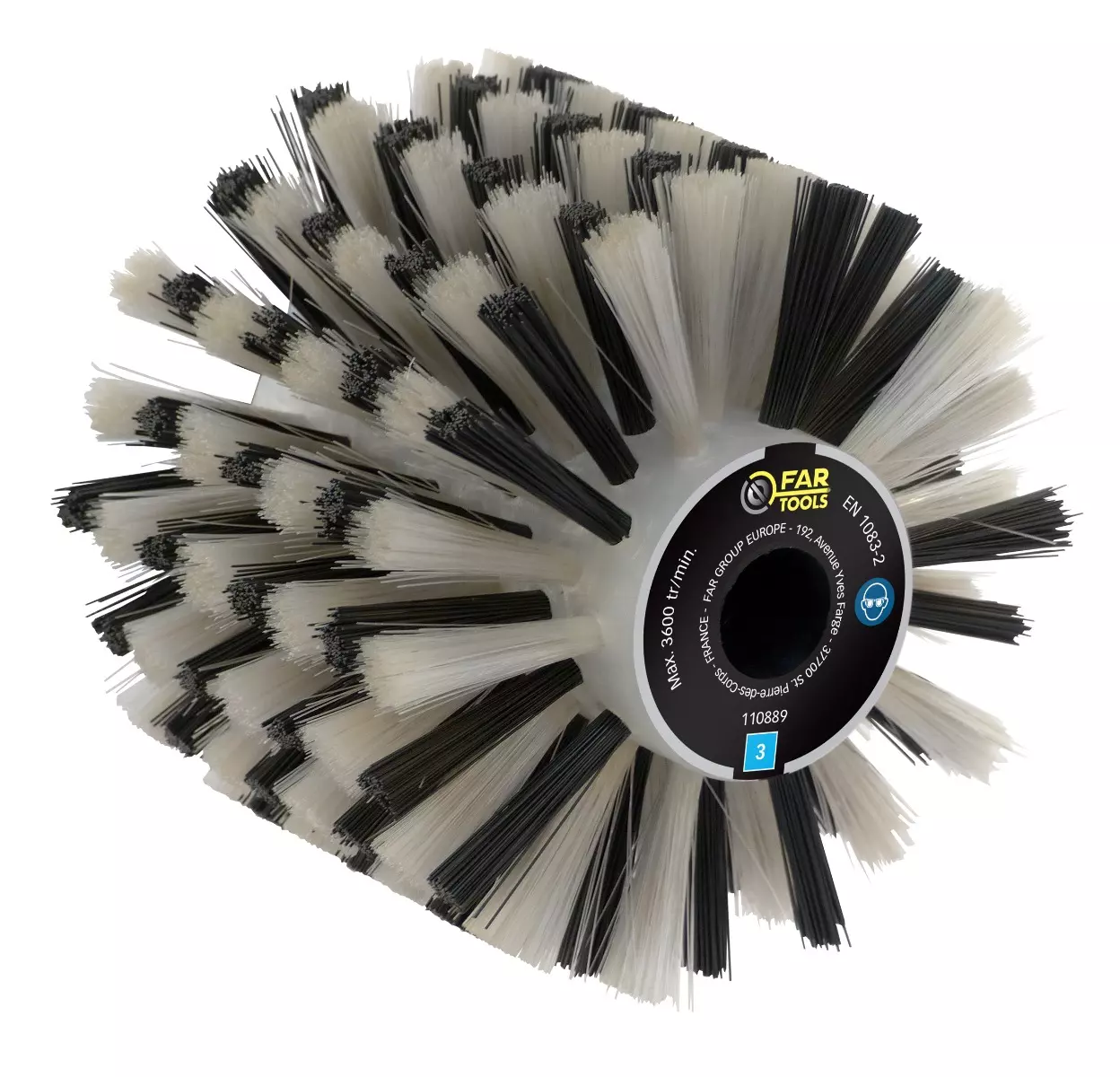 Brosse fibre plastique FAR TOOLS Ø 120 mm L 100 mm - 110889 Brosse fibre plastique FAR TOOLS Ø 120 mm L 100 mm - 110889