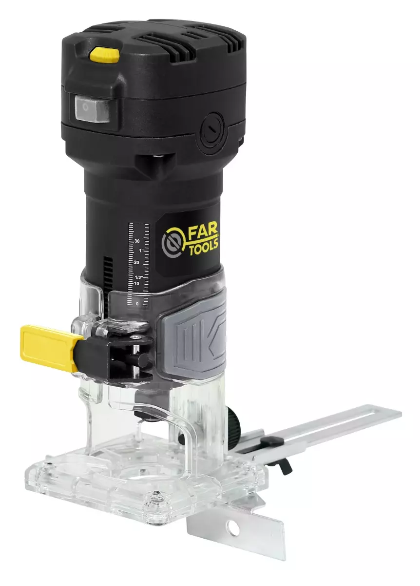Affleureuse AE 850 - Mandrin 6/8 mm - Carter de protection - 850 W - FAR TOOLS - 115400 Affleureuse AE 850 - Mandrin 6/8 mm - Carter de protection - 850 W - FAR TOOLS - 115400