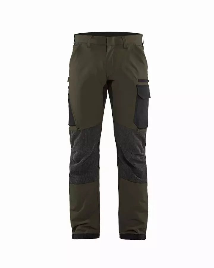 Pantalon maintenance - BLAKLADER - Stretch 4D Vert Kaki/Noir 142216454599