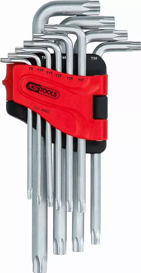 Jeu de 8 clés mâles TORX percé longue, T10 à T50 KS Tools 151.2200 Jeu de 8 clés mâles TORX percé longue, T10 à T50 KS Tools 151.2200