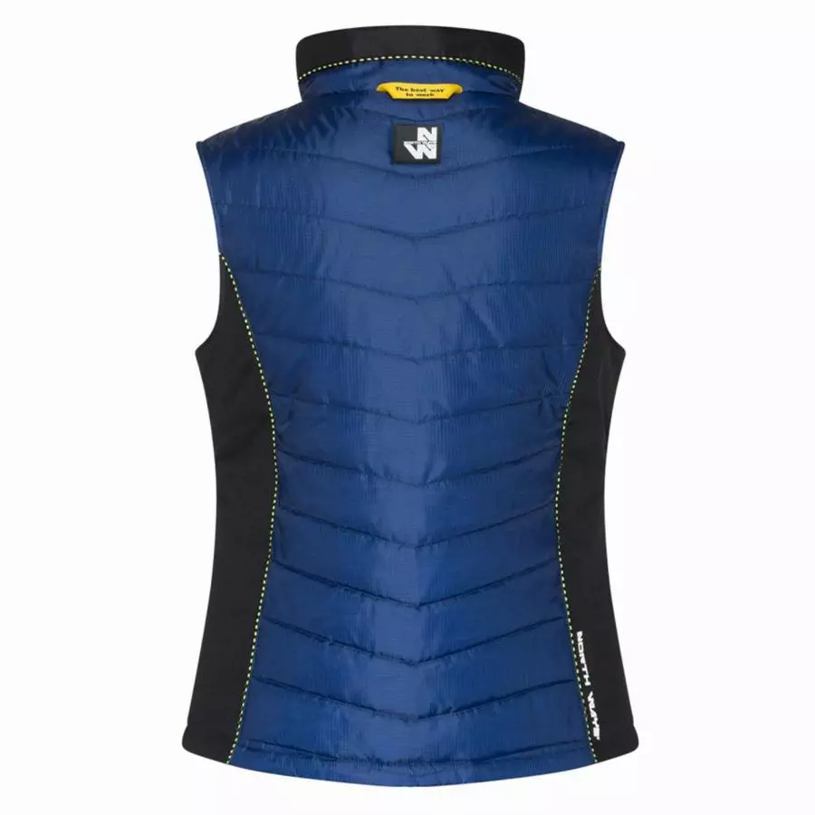 Doudoune sans manche femme - NORTH WAYS - Constance 1575 Marine / Jaune Fluo