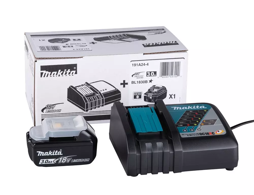 PackLXT ® 1x BL1830B (18V 3.0Ah) + DC18RC - MAKITA - 191A24-4 PackLXT ® 1x BL1830B (18V 3.0Ah) + DC18RC - MAKITA - 191A24-4