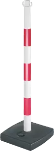 Poteau PVC Rouge/Blanc sur socle à lester 4kg - Ø 50 mm Hauteur 0,90 m - NOVAP - 2001083 Poteau PVC Rouge/Blanc sur socle à lester 4kg - Ø 50 mm Hauteur 0,90 m - NOVAP - 2001083