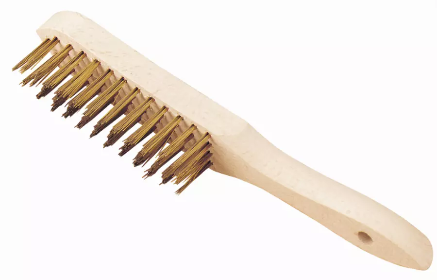 Brosse laitonnée à manche OUTILPARFAIT Laiton - 4 rangs - 712004