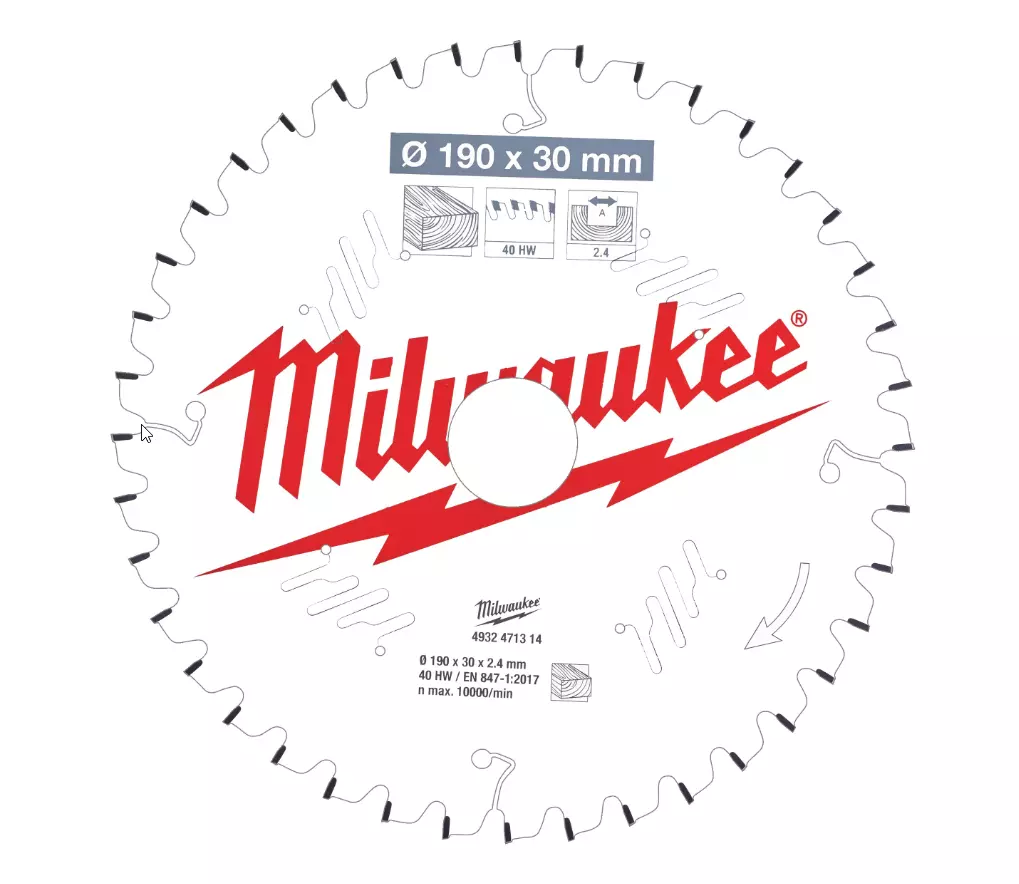 Lames de scies à onglet 190 mm - MILWAUKEE - 4932471314