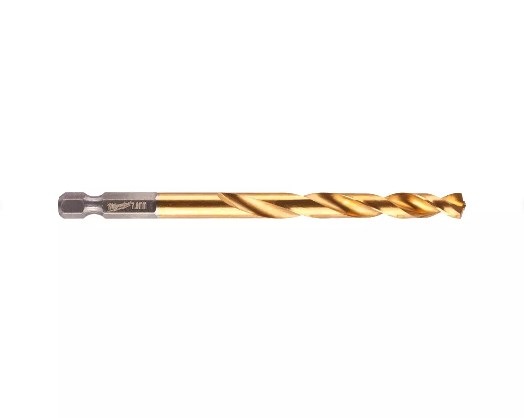Foret métaux - SHOCKWAVE HSS-G TIN RED HEX 7 MM - 1 PC - MILWAUKEE - 48894717