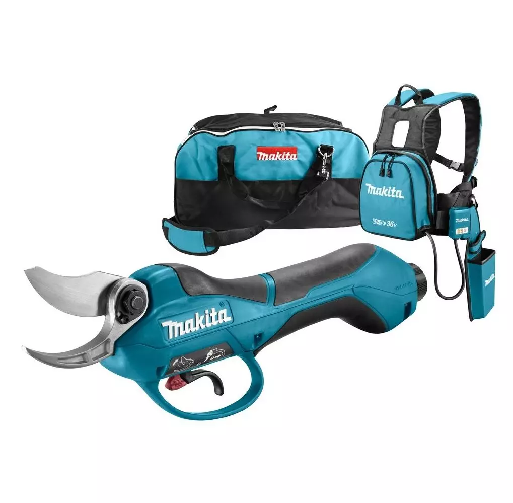 Sécateur électrique Sur Perche Télescopique 2.2m - Coupe Branches 40mm, Compatible Batteries Makita