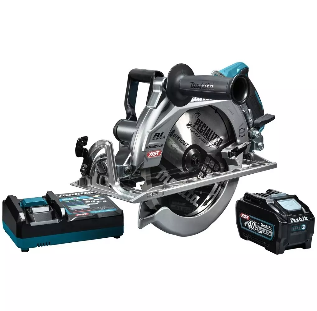 Scie circulaire sans fil 40V XGT à poignée arrière 260 mm - MAKITA - avec 1 batterie 40V 5Ah - chargeur - RS002GT101 Scie circulaire sans fil 40V XGT à poignée arrière 260 mm - MAKITA - avec 1 batterie 40V 5Ah - chargeur - RS002GT101