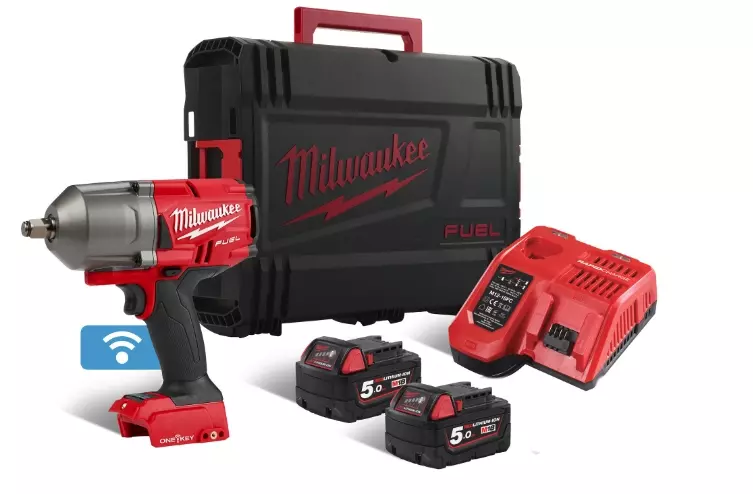 Boulonneuse à chocs FUEL One key Carre 1/2 1356NM - MILWAUKEE - avec 2 batteries 18V 5.0Ah - chargeur - HD Box - 4933459727 Boulonneuse à chocs FUEL One key Carre 1/2 1356NM - MILWAUKEE - avec 2 batteries 18V 5.0Ah - chargeur - HD Box - 4933459727