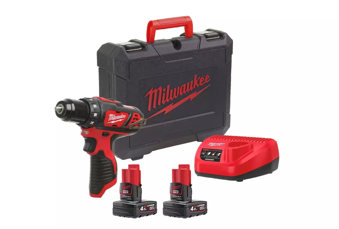 Perceuse Visseuse M12 BDD-402C - MILWAUKEE avec 2 batteries 12V 4.0Ah - chargeur - coffret - 4933441925 Perceuse Visseuse M12 BDD-402C - MILWAUKEE avec 2 batteries 12V 4.0Ah - chargeur - coffret - 4933441925
