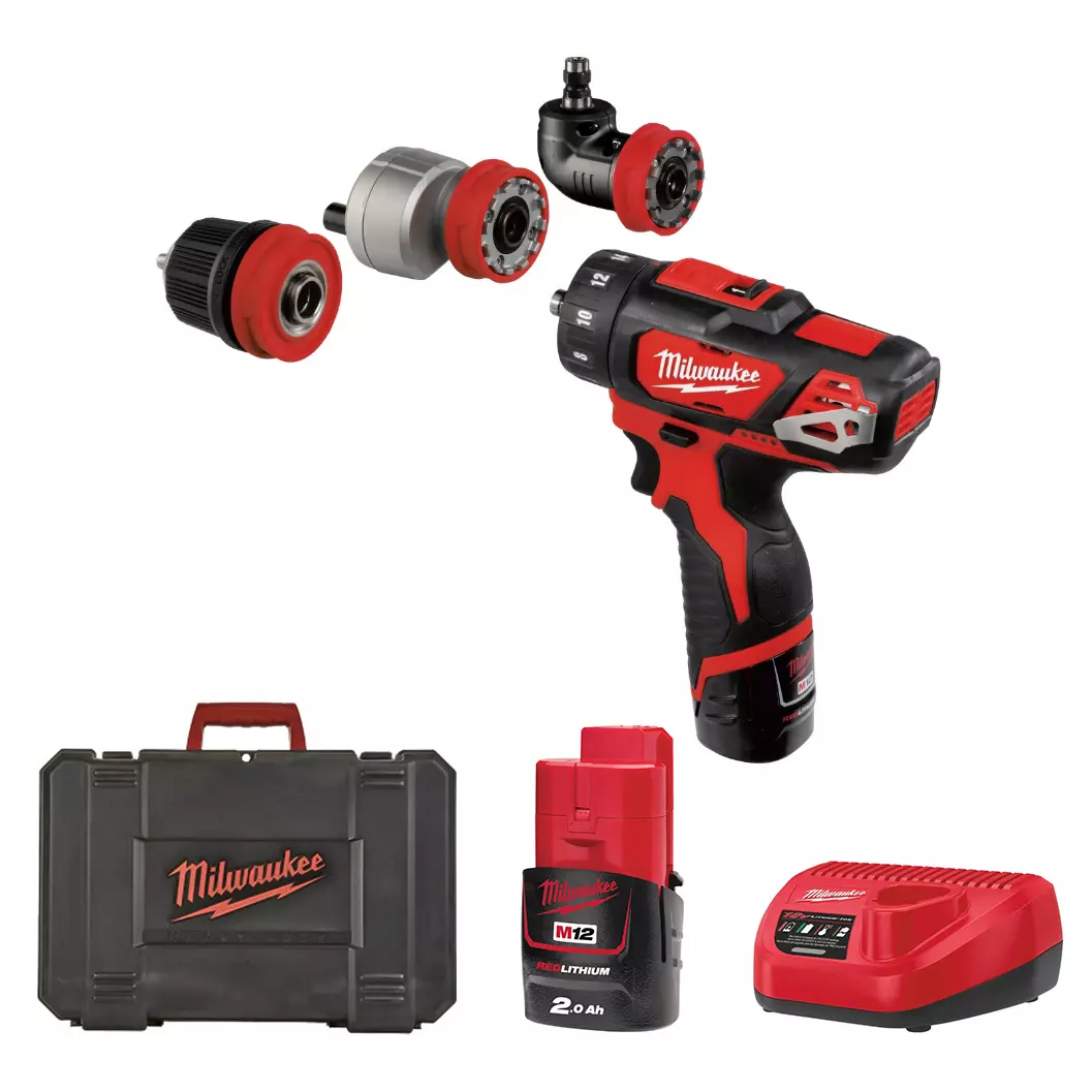 Perceuse visseuse 5 en 1 M12BDDXKIT-202C MILWAUKEE - 2 batt. 2Ah - 4933447836 Perceuse visseuse 5 en 1 M12BDDXKIT-202C MILWAUKEE - 2 batt. 2Ah - 4933447836
