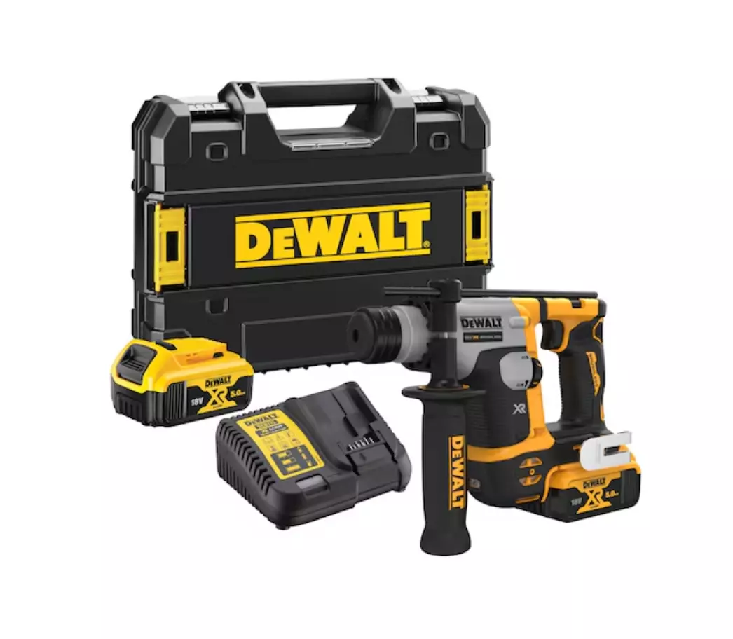 Perforateur SDS-Plus XR Brushless 1.4J - DEWALT - avec 2 batteries 18V 5Ah - chargeur - TSTAK - DCH172P2-QW Perforateur SDS-Plus XR Brushless 1.4J - DEWALT - avec 2 batteries 18V 5Ah - chargeur - TSTAK - DCH172P2-QW