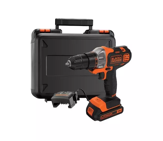 Perceuse-visseuse MULTIEVO - 18V - BLACK + DECKER - avec 1 batterie 18V 1,5Ah - chargeur - coffret - MT218S1A-QW Perceuse-visseuse MULTIEVO - 18V - BLACK + DECKER - avec 1 batterie 18V 1,5Ah - chargeur - coffret - MT218S1A-QW