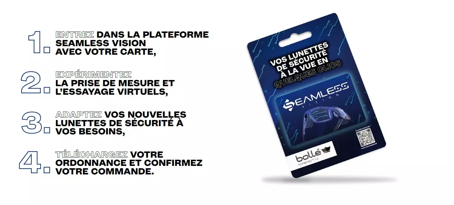 Nouvelle solution SEAMLESS pour les lunettes de sécurité à verres correcteurs - BOLLE - VOUCP81E Nouvelle solution SEAMLESS pour les lunettes de sécurité à verres correcteurs - BOLLE - VOUCP81E