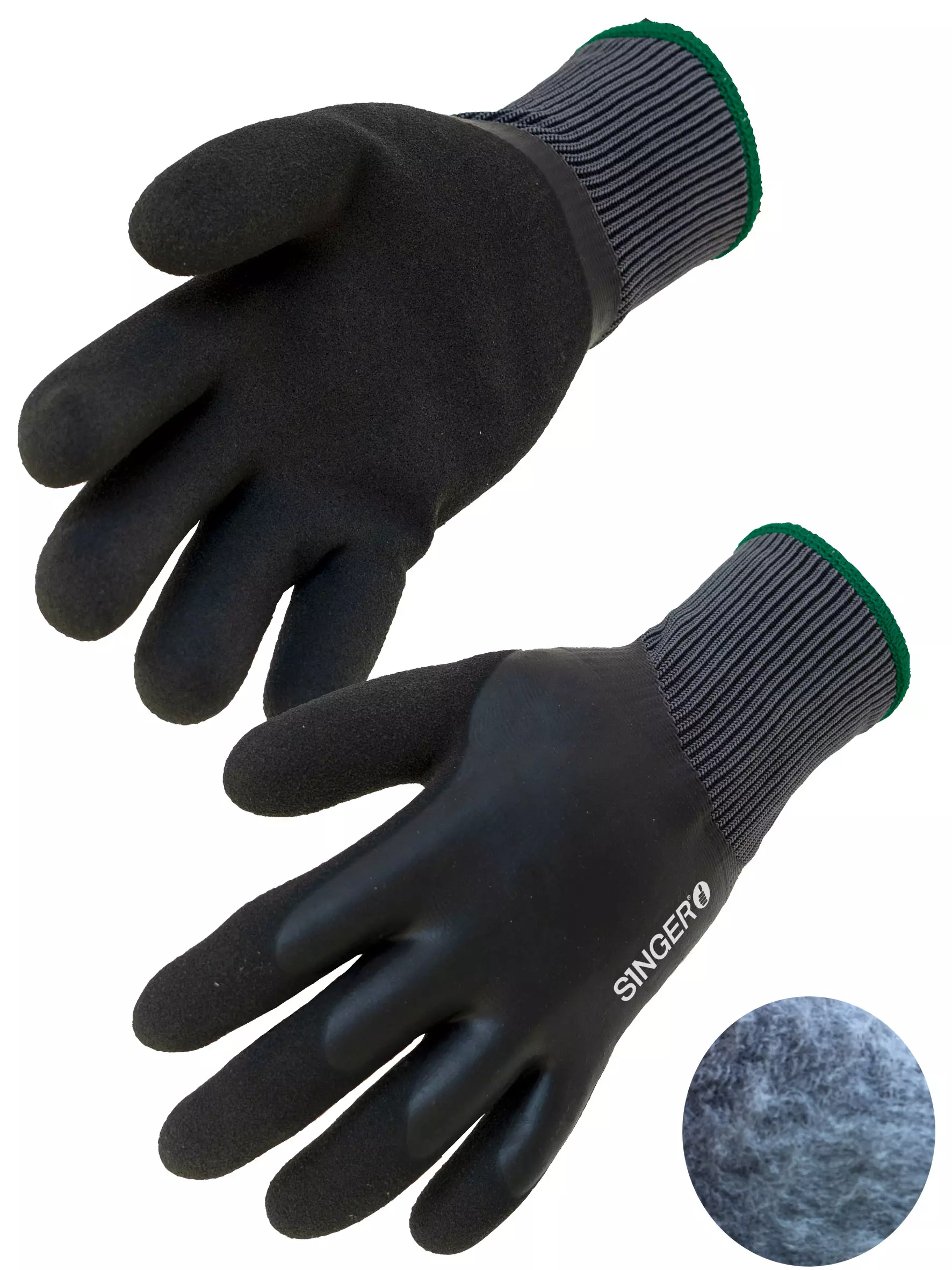 Gants SINGER SAFETY Nylon enduit latex - Double couche - Taille 09 - LAT5709