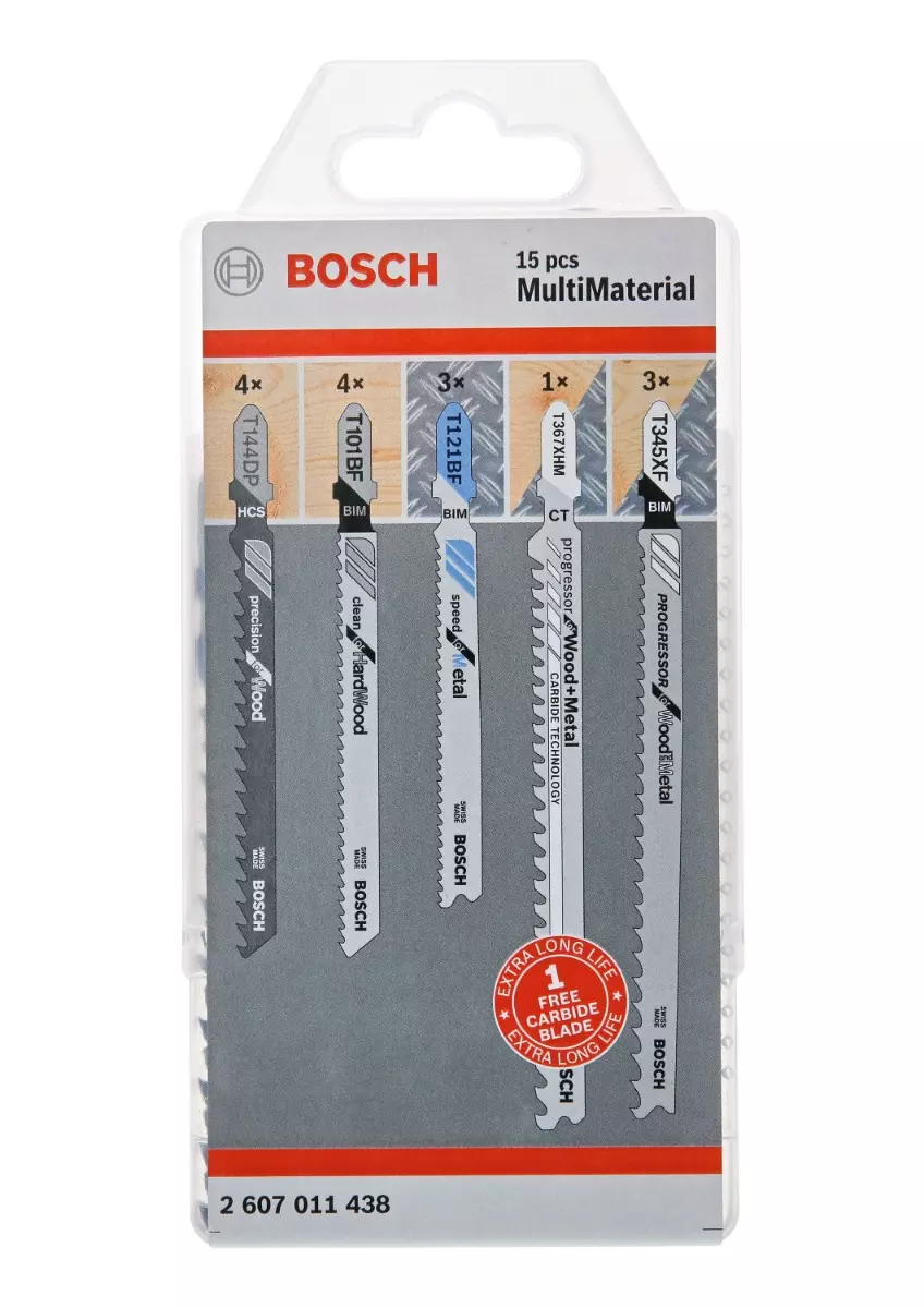 Coffret 14+1 lames scie sauteuse spécial multi-matériaux - 15 Pièces - BOSCH - 2607011438 Coffret 14+1 lames scie sauteuse spécial multi-matériaux - 15 Pièces - BOSCH - 2607011438