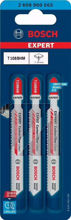 Carte 3 Lames Fibre de Carbone Expert 92 mm BOSCH T108BHM - 2608900565