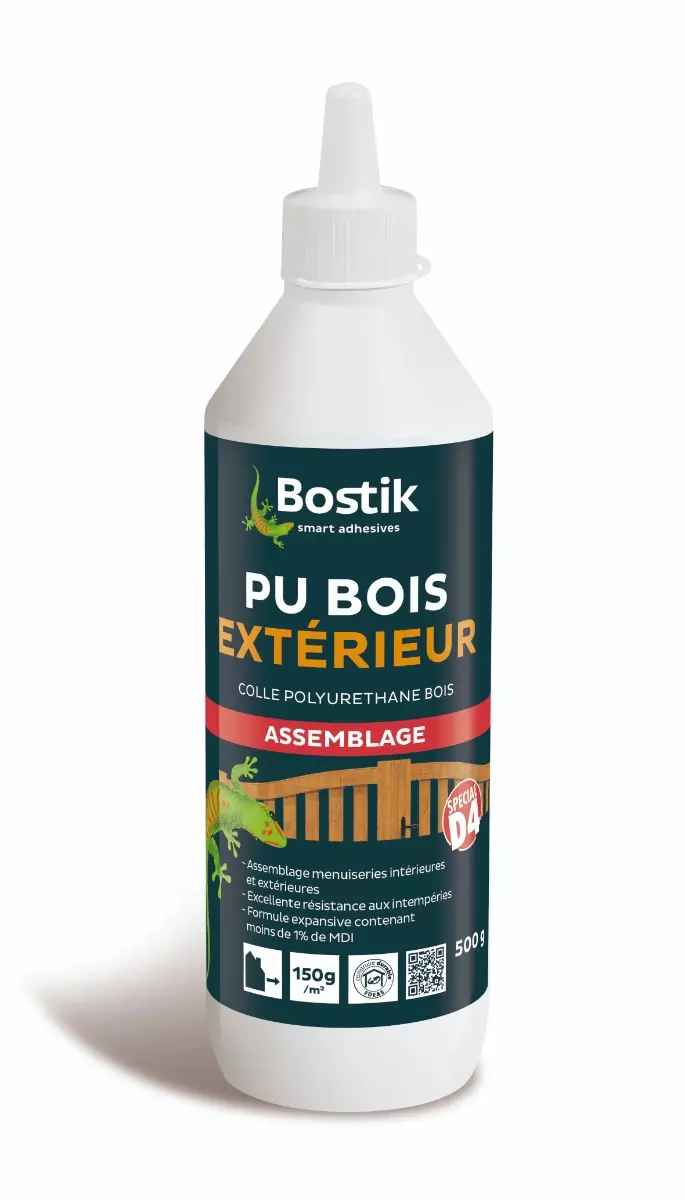 Colle polyuréthane liquide pour bois extérieur - BOSTIK - Biberon de 500 gr - 30610777 Colle polyuréthane liquide pour bois extérieur - BOSTIK - Biberon de 500 gr - 30610777