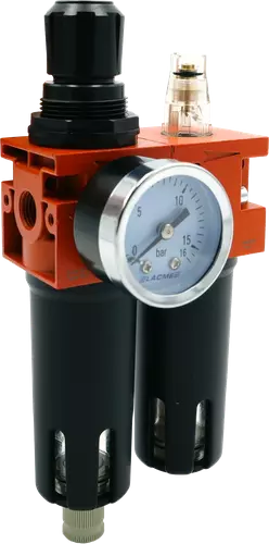 Ensemble filtre régulateur lubrificateur 1/4" 12 bars 42 m/h LACME - 317800