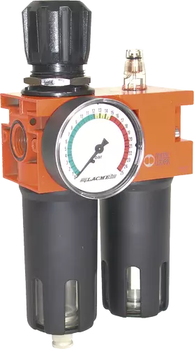 Ensemble filtre régulateur lubrificateur 1/2" 16 bars 105 m /h LACME - 317900