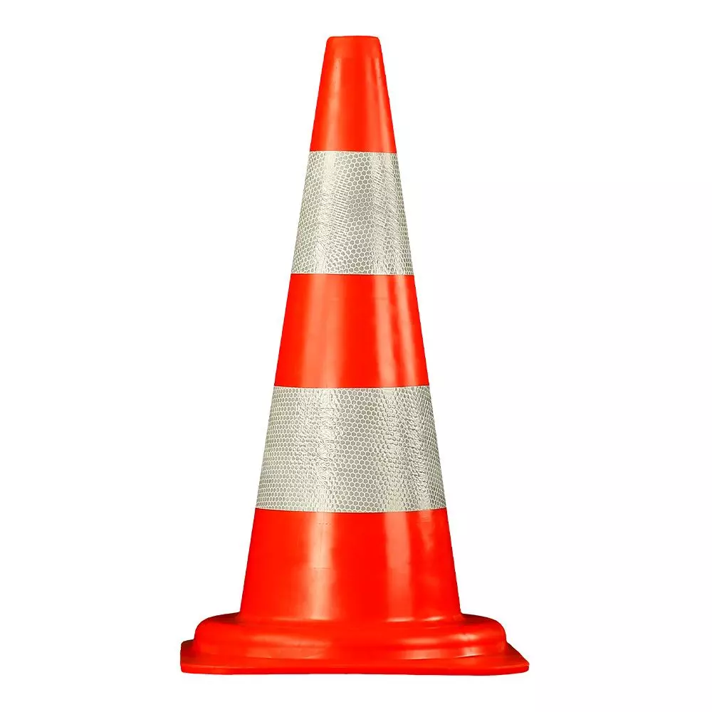 Cône de chantier PVC 50cm rétroréfléchissant classe 2 - NOVAP - 3219111 Cône de chantier PVC 50cm rétroréfléchissant classe 2 - NOVAP - 3219111