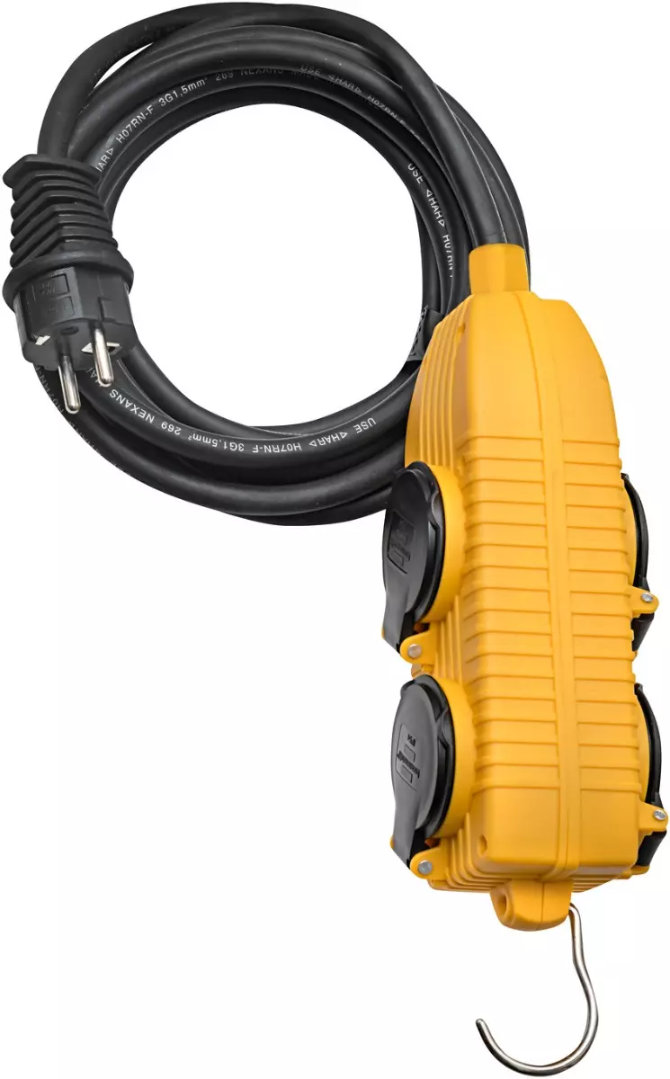 Rallonge électrique avec Powerblock IP44 équipée de câble noir H07RN-F - BRENNENSTUHL - 1151 Rallonge électrique avec Powerblock IP44 équipée de câble noir H07RN-F - BRENNENSTUHL - 1151