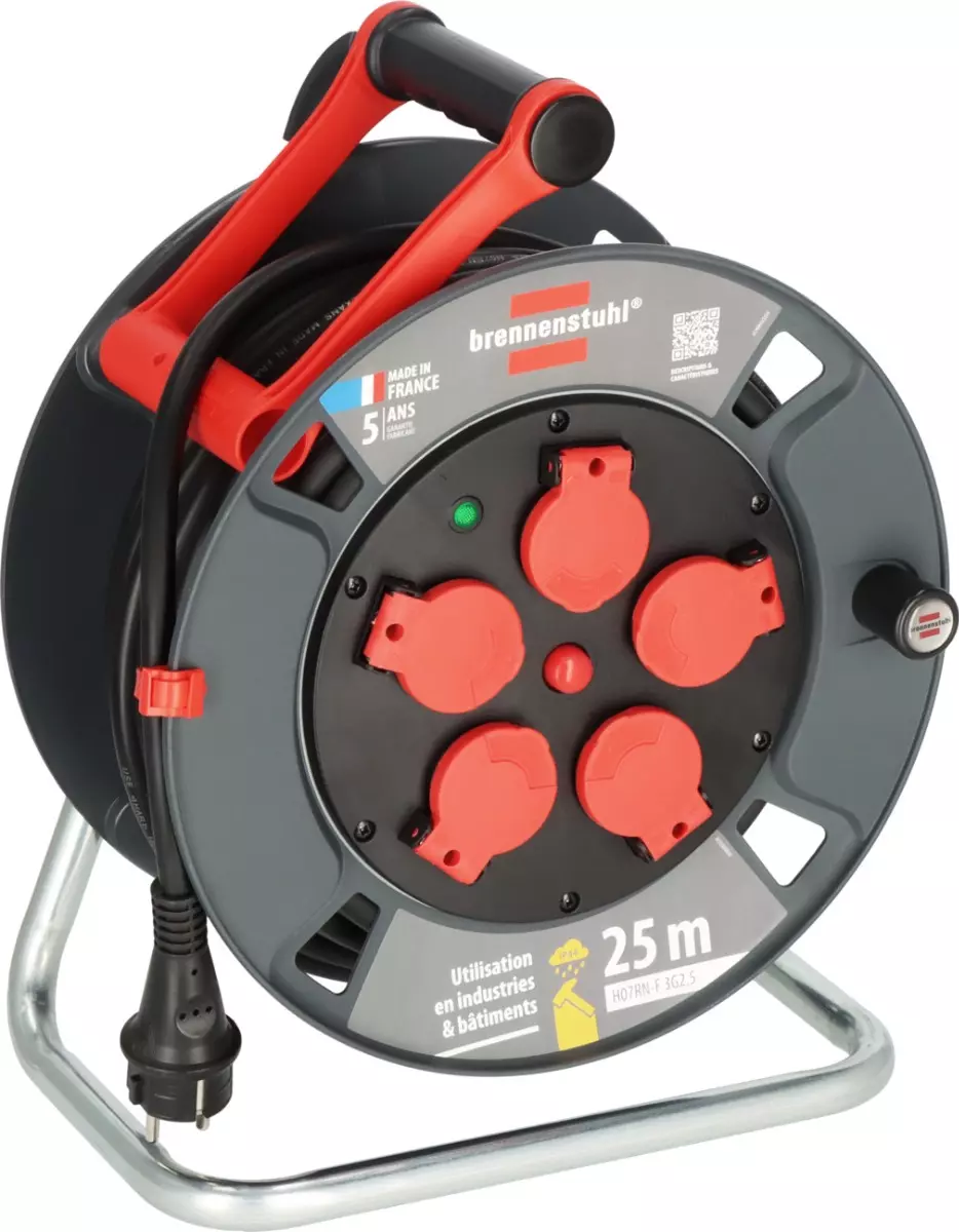 Enrouleur de câble 300 KU 2201 Professional, 25m H07RN-F 3G2,5, IP44 - BRENNENSTUHL - 9232201100 Enrouleur de câble 300 KU 2201 Professional, 25m H07RN-F 3G2,5, IP44 - BRENNENSTUHL - 9232201100