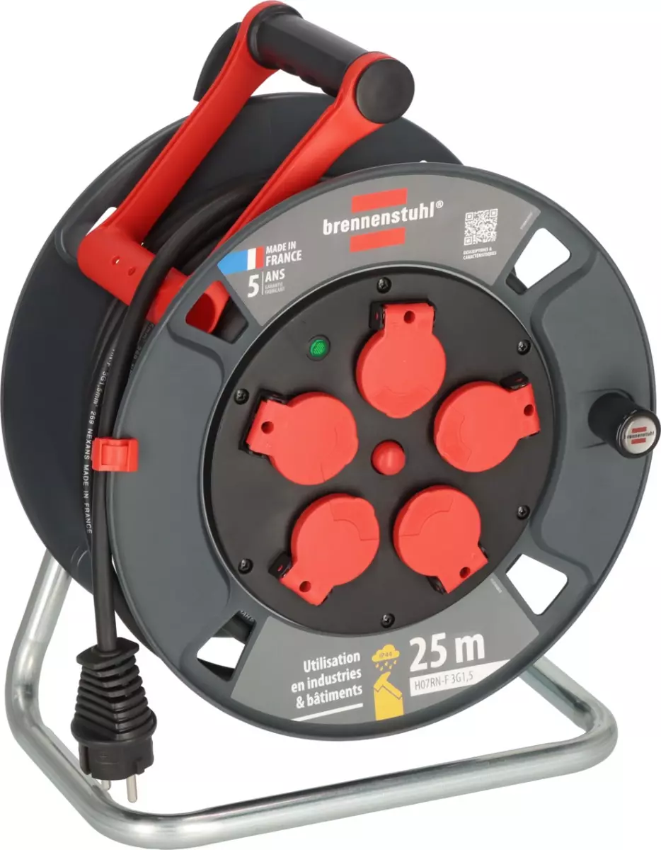 Enrouleur de câble 300 KU 2101 Professional, 25m H07RN-F 3G1,5, IP44 - BRENNENSTUHL - 9231201100 Enrouleur de câble 300 KU 2101 Professional, 25m H07RN-F 3G1,5, IP44 - BRENNENSTUHL - 9231201100