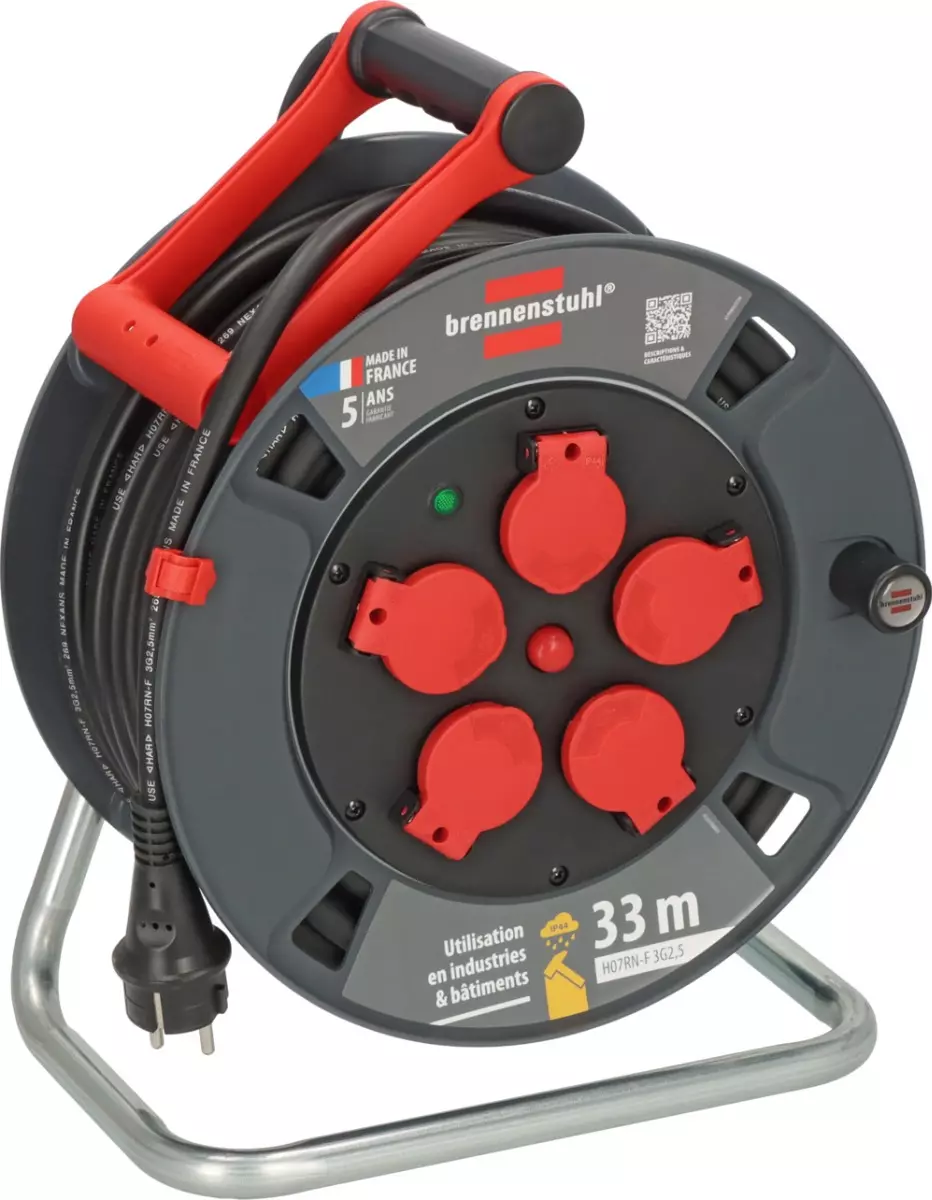Enrouleur de câble 300 KU 3201 Professional, 33m H07RN-F 3G2,5, IP44 - BRENNENSTUHL - 9232301100 Enrouleur de câble 300 KU 3201 Professional, 33m H07RN-F 3G2,5, IP44 - BRENNENSTUHL - 9232301100