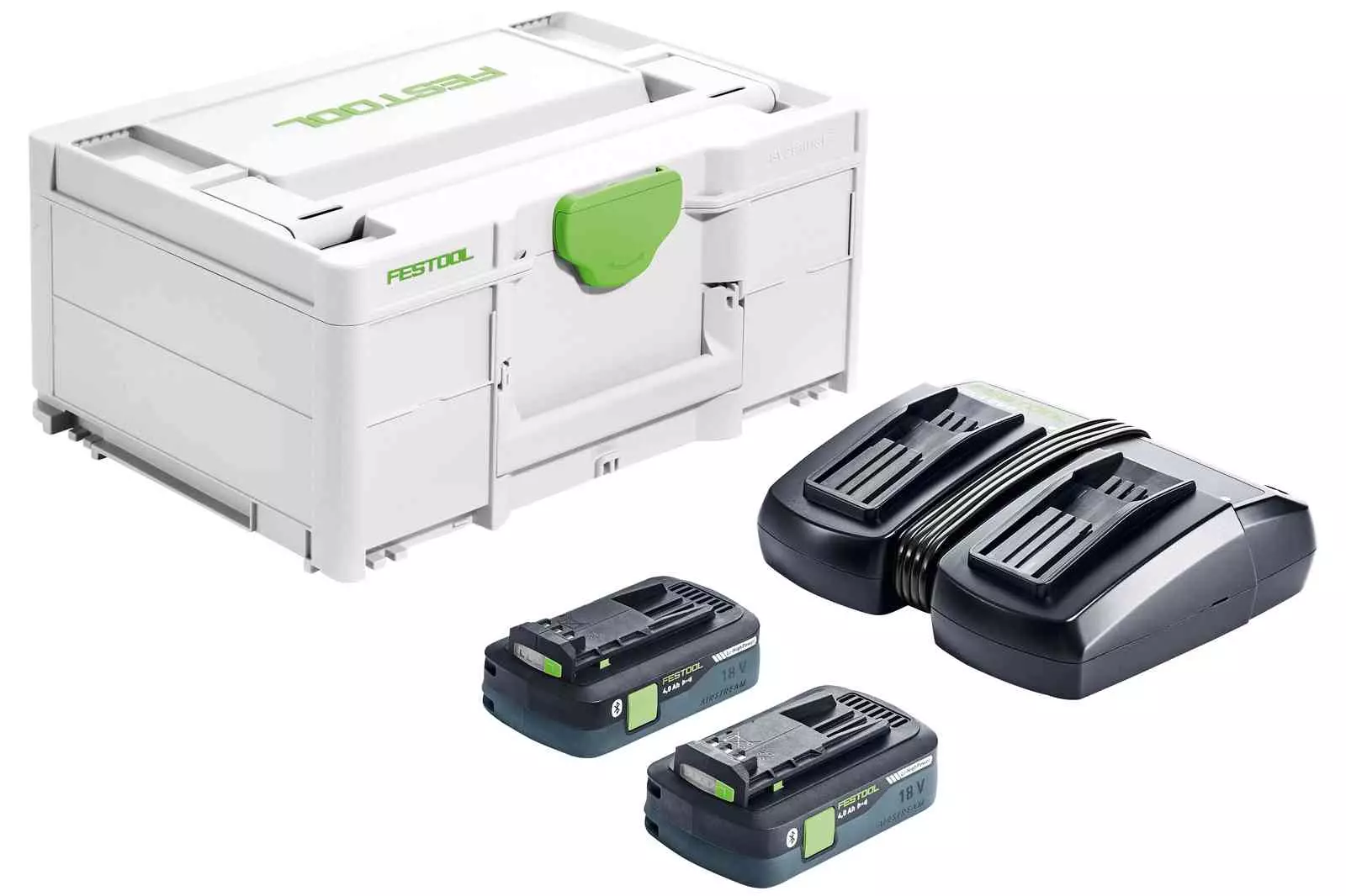 Set Énergie SYS 18V 2x4.0/TCL 6 Duo - FESTOOL - chargeur double - Systainer - 577109